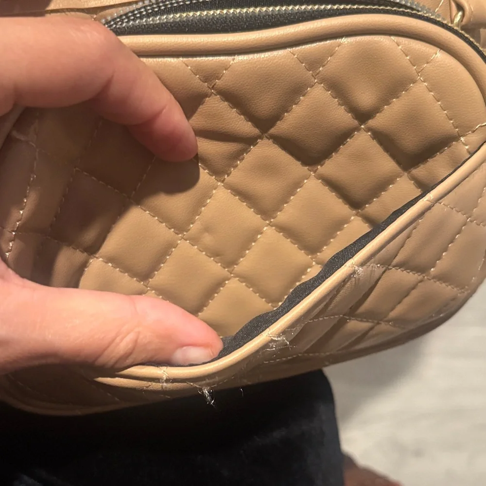Quilted Tan Kids Tushbaby Accessory carry Bag